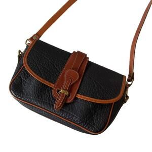 Dooney and Bourke All Weather Equestrian Crossbody Bag Navy Blue Vintage 90 EUC